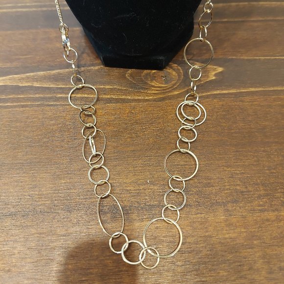 Long Gold Tone Multi-loop Chain - Picture 2 of 5